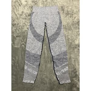 Victoria’s Secret Pink Leggings Woman’s Sz M Blue Grey Seamless Workout Yoga